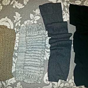 4 piece bundle of sock booties / legwarmers